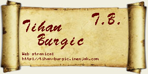 Tihan Burgić vizit kartica